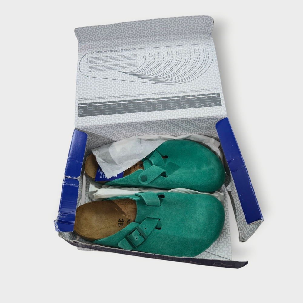 Birkenstock New w/ Box Boston Digital Green Suede Leather Regular Mens Size 11 - Picture 8 of 14